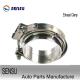 Silver Color 1.75 V Band Clamp SS304 T Bolt Exhaust Clamp Anti Corrosion