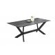 Modern Fixed Unadjustable Dining Table 2000*1000*760MM Ceremic Iron 4Legs
