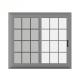 2.0mm Aluminium Sliding Windows Double Tempered Tinted Glass Balcony With Inside Grill