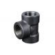 DN15 Carbon Forged Steel Threaded Tee Fittings