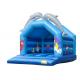 Bule Dolphin Inflatable Bounce House Commericial Double Stitching Tripling Welding