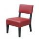 Beech wood red leather/pu  upholstery leisure chair/wooden dining chair/desk chair