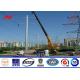 14M 5KN 3.5mm thickness Steel Utility Pole for 110kv termination transmission with bitumen