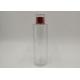 Cylinder Transparent PET Plastic Cosmetic Bottles Double Cap Toner Bottle