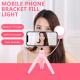 Adjustable Beauty Fill Light Mini Pink Live Stream 8 Leds 3 Levels Lighting Phone Holder 1W