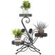 Anti Rust Wrought Iron 2.2KG 3 Tier Flower Pot Stand