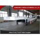 Hydraulic Ramps 60 Tons Low Bed Semi Trailer , Air Suspension Low Flatbed Trailer