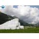 China White Hay Cover Tarps , Plastic PP Woven Hay Bale Stack Covers For Wrapping Alfalfa Hay