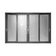 Customized Modern Multi Panel Sliding Doors , Temper Glass Aluminum Frame Doors