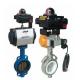 Cast Iron Body SS304 Disc Butterfly Valve with Single Acting Penumatic Actuator