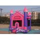 3In1 High Tear Strength Pink Inflatable Jump House with basket hoop for School Lobbies