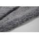 grey Solid Long Hair Fur Fabric，The perfect combination of elegance and modern style