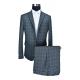 Custom Size Mens Tailored Fit Suits For Autumn and Winter Navy Check