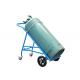 TY140 Cylinder Hand Truck Cylinder Handling Trolley With Wear Resistant Solid Rubber Wheels Load Capacity 400kg