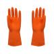 Red Safety Unlined  Industrial Rubber Gloves Durable  Abrasions Resistance