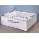 Big Jacuzzi Whirlpool Bath Tub T Shape Water Inlet With Cold / Hot Water Switch