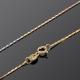18K Rose Yellow White Three Tone Gold Chain Women Necklace (NG0112)