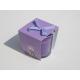 purple lavender fragrance glass candle with printed  label packed into gift box