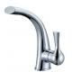 Ceramic Single Lever Kitchen Faucet / Brass Deck Mounted Faucet Tap with One Handle