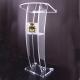 Contemporary Clear Acrylic Lectern & Podium With Storage Shelf teacher podium