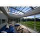 Customized Glass Roof Sunroom With Frame 1.6-2mm Thickness Size