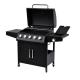 Picnic Rotisserie BBQ Grill with Gas Charcoal Propane and Easily Assembled Outdoor Design