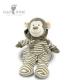 ODM OEM Azo Free Supplier Custom Soft Monkey Dolls Toys Lovely Plush Striped Animal Toys