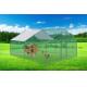 DIY Walk in Chicken Coop Chicken Run Kennel Chicken cage with Silver Waterproof Cover 4x3m