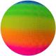 Nontoxic Antiburst Rainbow Playground Ball , Multifunctional Rubber Play Ball