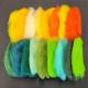 Recycled Colored Polyester Fiber Yellow Green Hollow Conjugated Fiber