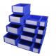 Customized Logo Stackable Plastic Shelf Bin Storage Crate with Dividers Solid Box