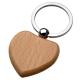 Art Craft Wooden Key Chain 2D Heart Silver Cute Charm Rainbow Keyring