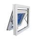 White PVC Tempered Glass Awning Window Double Glazed Customized