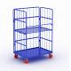 Metal Steel Roll Container Roll Trolley Pneumatic Wheel 200kg Load Capacity