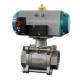 Ball valve with pneumatic rotary actuators double acting and spring return