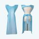 Elastic Blue Disposable Waterproof Isolation Surgical Gown Cuff Stitched