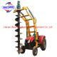 Professional tractor crane pole erection machine pole post cum auger machine for