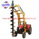 Professional tractor crane pole erection machine pole post cum auger machine for sale