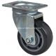 4mm Thickness Edl Medium 4 200kg Plate Swivel PU Caster 6414-76 for Industrial Equipment