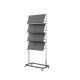 Movable 4 Layer Wheeled Magazine Display Rack Stable Structure Easy To Install