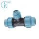 16 Bar PP Compression Fitting , Tube Reducing Compression Tee For Plastic Pipe Connect