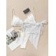 UPF Function white  Bathing Suit Two Pieces Summer Bikini Nylon Fabric