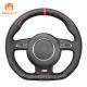 Forged Carbon Soft Suede Steering Wheel Cover for Audi SQ5 A5 A7 RS5 RS7 S3 S4 S5 S6 S7