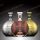High White Flint Glass 700ml Luxury Liquor Bottles For Brandy