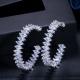 Cubic Zirconia Earrings  for Women Engagement Wedding Luxury Inlay Brilliant CZ Stone Earring  Jewelry