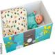 flat lid and base baby clothing gift box  luxury baby towel paper box  custom baby swaddle  box