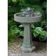 H 68CM Polyresin Solar Powered Water Feature With Lights