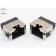 Through Hole 8 Pin RJ45 Connector Female Crimp Terminal Right Angle For Ethernet Router