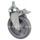 Zinc Plated 6 110kg Threaded Brake TPE Caster Z5746-57 for Customization Request