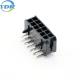 90 Degree Vertical Molex 12 Pin Connector LCP Tin Plated Material
